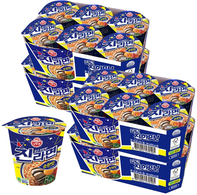 오뚜기 진라면 순한맛 소컵 65g, 24개