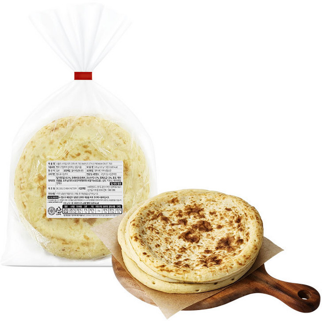 나폴리스타일 프리미엄 크러스트 피자 도우 750 (19cm x 5개입), 2개, 635g