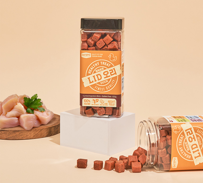 벨버드 더 건강한 큐브져키 강아지간식 600g, 오리고기 + 황태 혼합맛, 5개