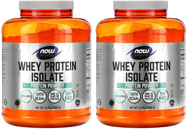[1+1] Now Foods sports 나우푸드 스포츠 분리 유청 단백질 2268g 웨이 프로틴 아이솔레이트 무맛 파우더 무향 분말 가루 2개, 2.268kg, 1개