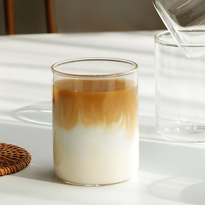 BESTAR 홈카페 투명 내열유리컵 300ml, 6개