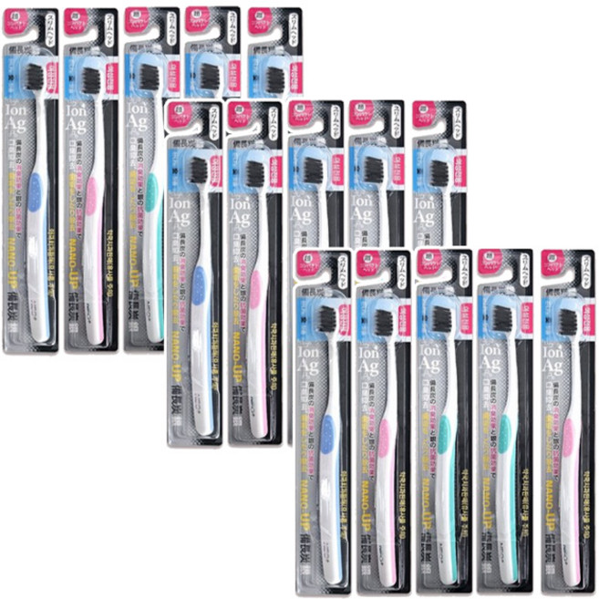 비장탄 숯칫솔 은칫솔 여성용, 1개입, 15개