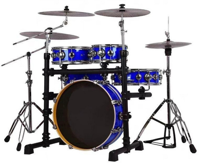 이스턴 코리아 드럼 세트 어쿠스틱 무소음 겸용 5기통 연습용 입문용 추천, 사파이어 블루 일반(N) 풀세트, 1개