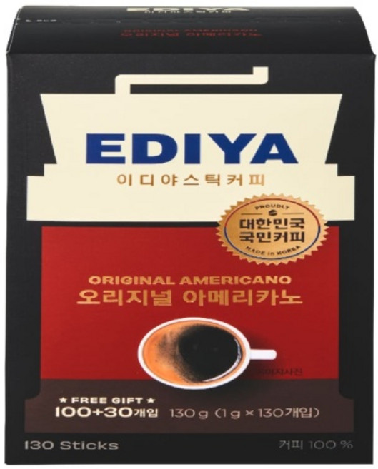 이디야 비니스트 오리지날 아메리카노, 1개, 1g, 130개입