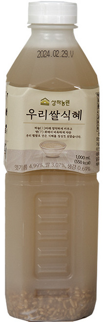상하농원 우리쌀 식혜 1000ml 냉장 아이스박스무료포장 및, 1L, 4개