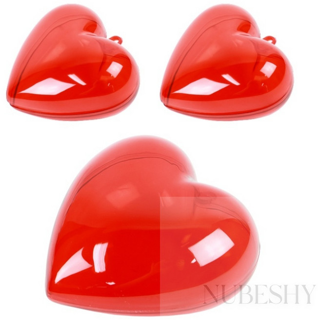 레드 하트 케이스 크리스마스오너먼트, 60mm(2개입), 2개