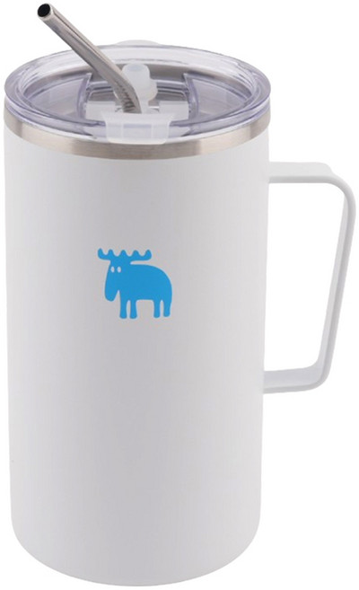 MOZ 스웨덴 포스코 316 스텐 진공 머그컵 스텐머그컵 보온머그컵 보온컵, 퓨어화이트, 610ml, 1개