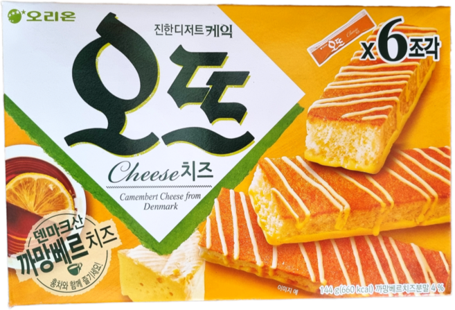오리온 오뜨 치즈 진한 디저트 케익, 144g, 22개