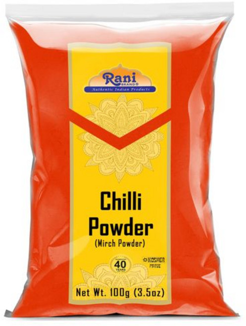 라니 칠리 파우더 (미르치) 분쇄 인도 향신료 3.5온스 ( Rani Chilli Powder (Mirchi) Ground Indian Spice 3.5oz (100g) ~ All, 폴리백, 3.52 온스(1팩), 1개