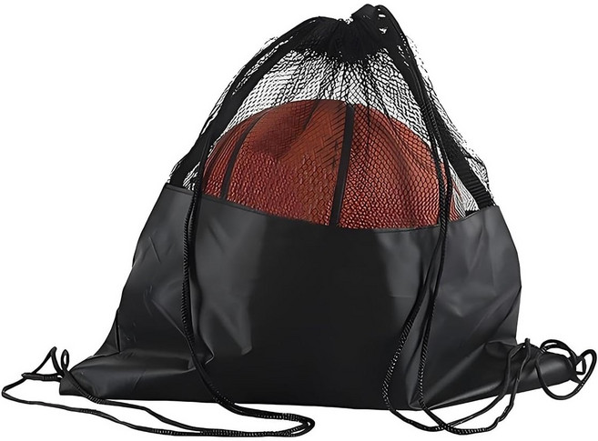 LUODONG 축구 배구 야구 스포츠 다용도 신발 가방 드로스트링 백 수납 가방 신발주머니 블랙, 40*40cm, 1개