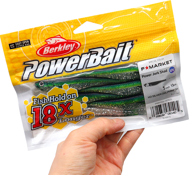 버클리 저크쉐드 5인치 광어 다운샷 웜, 1개, 60g, HD실버만새기