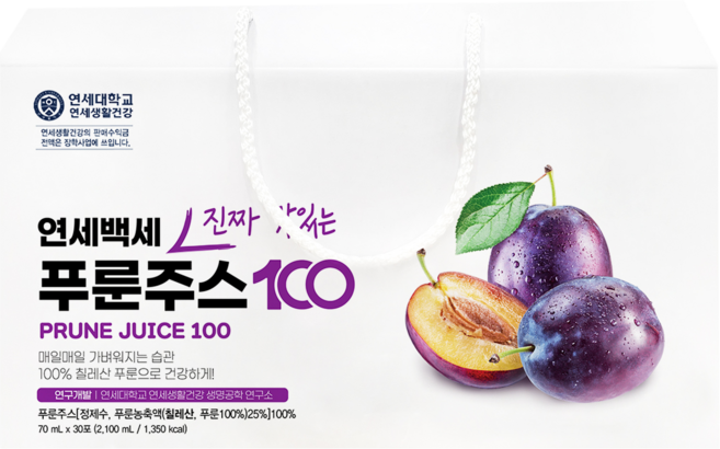 연세생활건강 연세백세 진짜 맛있는 푸룬주스 100 30p, 2.1L, 1개