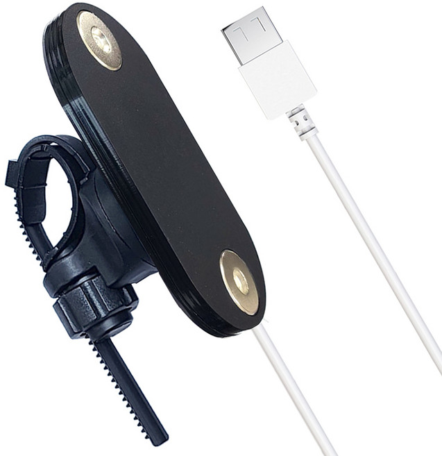 배달대행 오토바이 자전거 킥보드 바이크 가민 클립 자석거치대 휴대폰 핸드폰케이스 미포함 브라켓 마운트 홀더, 블랙, 충전겸용 USB 케이블타입
