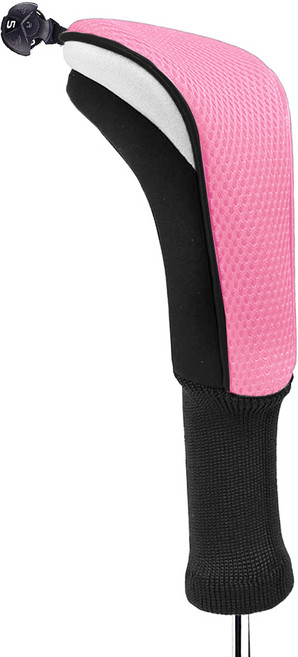 지칸디 골프 유틸리티 헤드커버 5번 커버 골프채 클럽 보호 용품 쿠션 낱개, 핑크, 1개