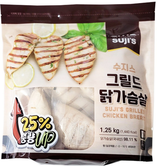 수지스 그릴드 닭가슴살 단백질 1kg, 수지스 그릴드 닭가슴살 1kg 코스트코, 1개