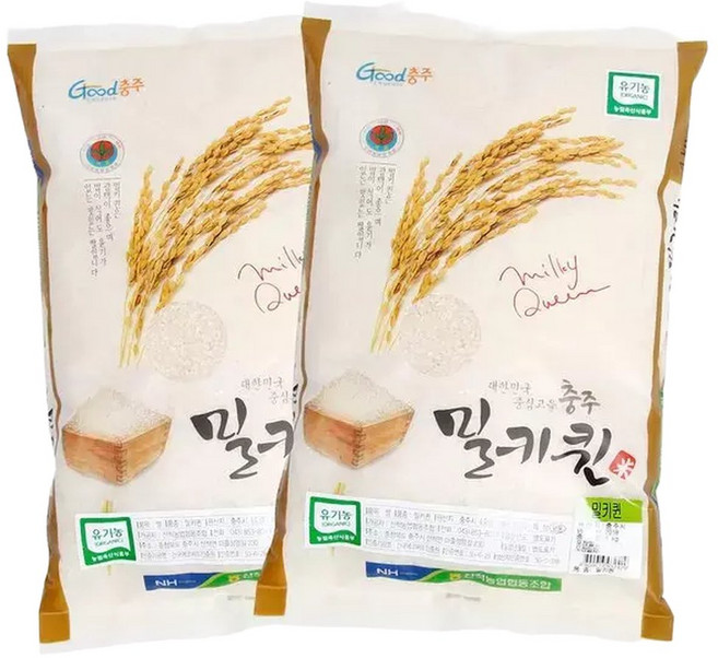 참쌀닷컴충주시 산척농협 쌀 밀키퀸 8kg (4kg x 2포), 2개, 4kg