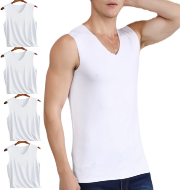 SARA포유 남성 런닝 심리스 무봉제 나시 4장세트