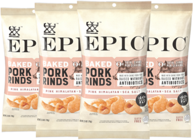 Epic Provisions 핑크 히말라얀 씨솔트 베이크드 포크린즈 4팩