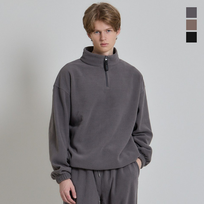 [더블유스탠다드(W STANDARD)] 플리스 하프넥 집업