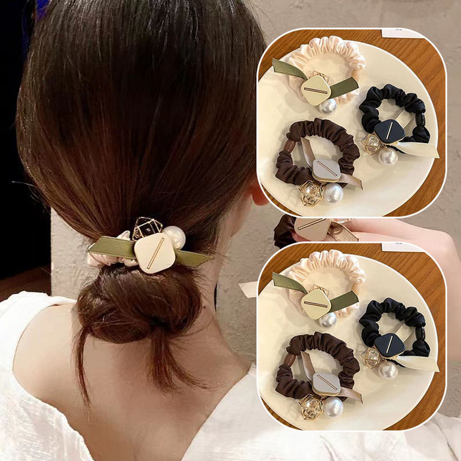 ZMBIRD 6PCS 예쁜 비즈 진주 머리끈 N341