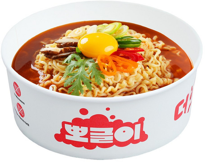 [50개한정 추가쿠폰] 뽀글이 라면조리기 원형용기 300개 한강라면용기 1600cc [판매자로켓], 1박스