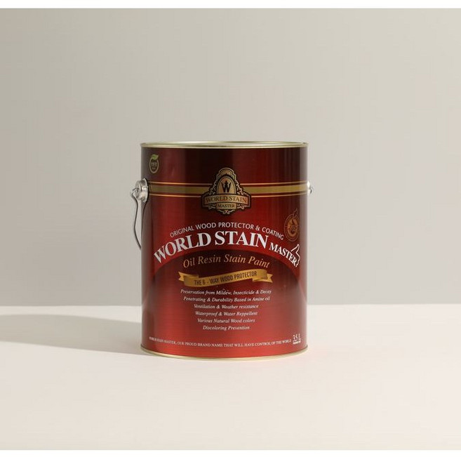 삼화페인트 월드스테인 마스터 3.5L 오일스테인 오일스텐 목재 방부, WS-3003 에이콘, 1개