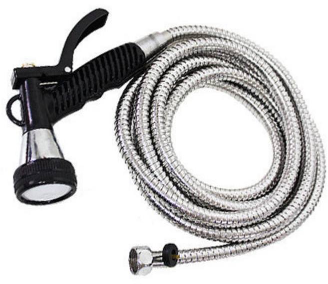 (주)에이스샵_베란다스텐호스+분사기포함 1세트, 베란다용 스텐호스세트(5M), 1개