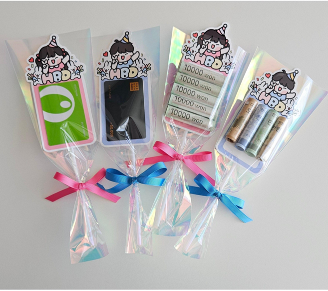 지지워크 생일 용돈 포장 키트 선물 DIY 한송이 축하 꽃다발아들 딸 조카 토퍼 생일선물, 1개, B여자