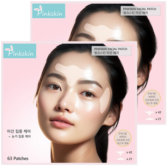 핑크스킨 미간주름패치 이마 케어 특허출원, 63개입, 2개