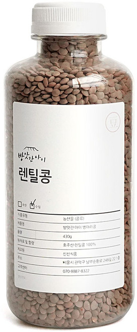 렌틸콩 호주산 고단백 슈퍼푸드 잡곡 방앗간아이, 1개, 500ml