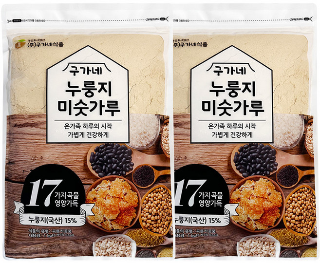구가네식품 누룽지 미숫가루 1kg 2개