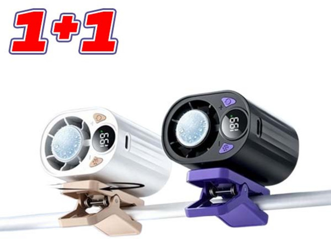 독일 기술 1+1 케슬라 반도체 냉각 클립형 선풍기 3초 급속 냉각 팬없은 이동 에어컨 저소음 대용량, 1+1(블랙+블랙), 케슬라얼음찜질 냉각