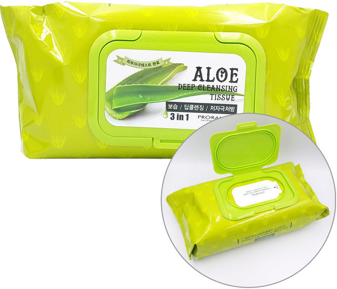 프로랑스 알로에 딥클렌징 티슈, 5개