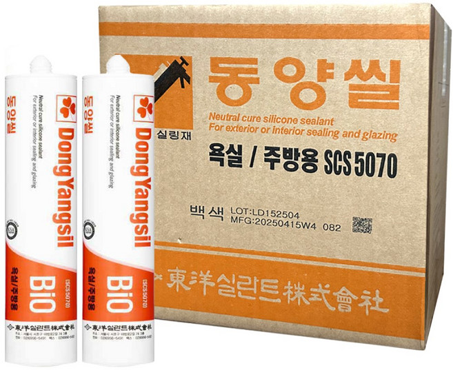 동양씰 욕실용 바이오 실리콘 백색, 25개