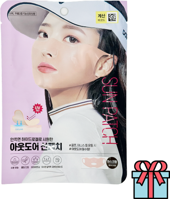 아웃도어 하이드로겔 선패치 쿨링 마스크형 대 +사은품(랜덤), 4개, 6.3g