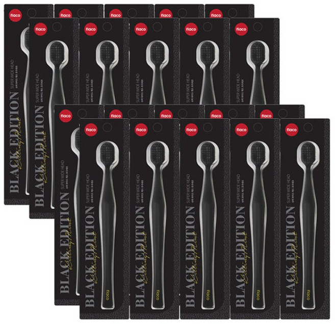 플라코 칫솔 10+10/초극세모 치아미백 치석제거 흑진주, 20세트