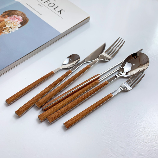 르리에 오리엔트 커트러리 6style 디너 양식기 브런치 포크 티스푼 수저 나이프 숟가락 디저트 홈카페, 디너스푼, 1개