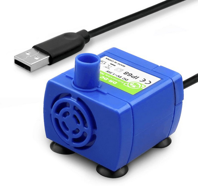 플라워 전용 음수기 고양이 정수기 수중 분수대 저전력, 워터 펌프 일반 모델(조명 X) USB, 1개