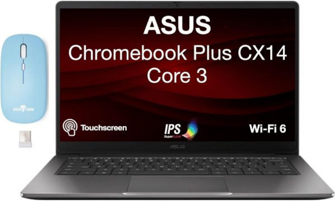 ASUS 크롬북 플러스 CX14 경량 14.0인치 FHD 인텔 코어 3 N355 | 8GB RAM 256GB eMMC SSD Wi-Fi 6E 블루투스 5.3 프라이버시, ASUS 크롬북 플러스 CX14 경량 14.0인치 FH