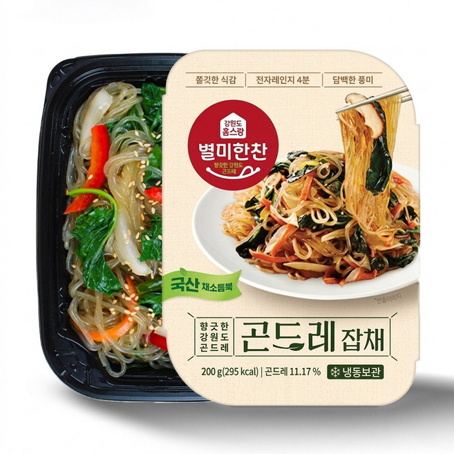 강원도 곤드레잡채 200g 데워 먹는 즉석 잡채, 1개