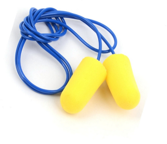 앤에이 끈달린 스폰지 귀마개 수면용귀마개 소음차단, 1개