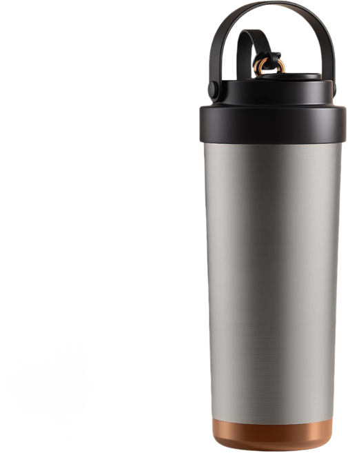 時尚保溫杯 附吸管 咖啡杯, 1個, 陶瓷內膽750ml極光銀, 極光銀, 750ml