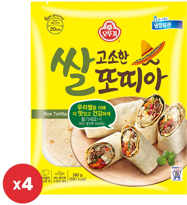 오뚜기 고소한 쌀 또띠아 240g 4개