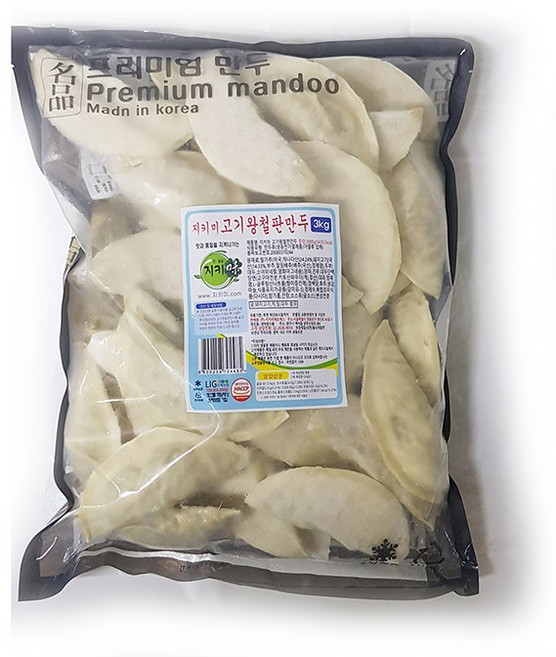 지키미 고기 왕철판 만두 3kg(아이스박스 팩포함가), 2개, 3kg