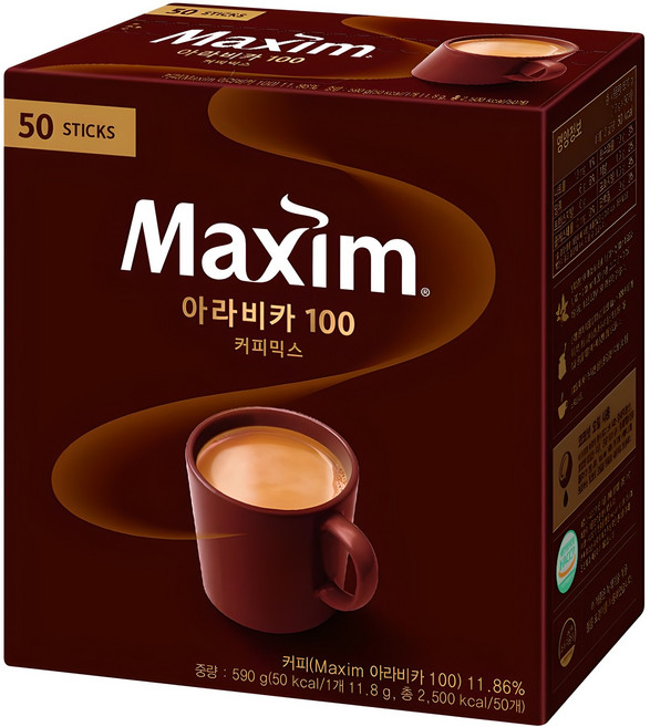 맥심 아라비카 100 커피믹스, 11.8g, 50개입, 1개