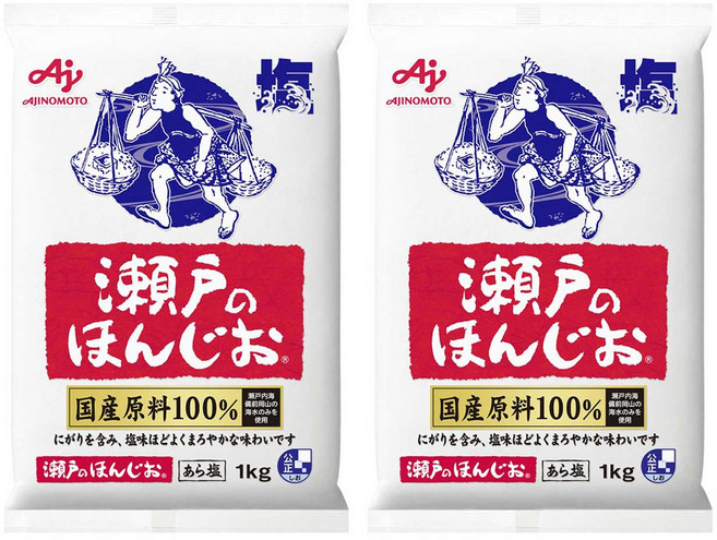 AJINOMOTO 味之素 瀨戶本鹽 粗鹽, 2個, 1kg