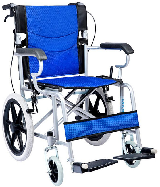 초경량 휠체어 진료용 아동 보행기 휴대용, 블루, 1개