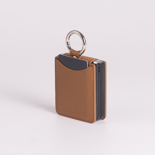 진렌체 플레토 천연 소가죽 토고 갤럭시 Z플립 카드 케이스