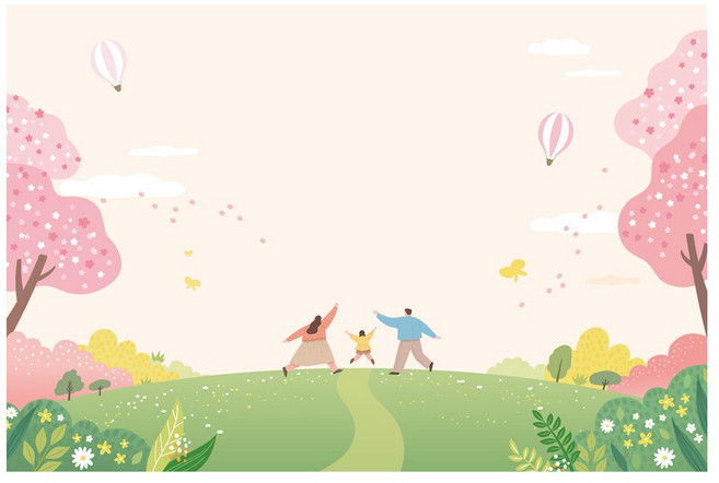 벚꽃 놀이 배경 현수막 279