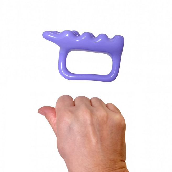 바디괄사 다리 종아리 마사지 프리미엄 언니연구소 매끈이 괄사, 보라, 1개